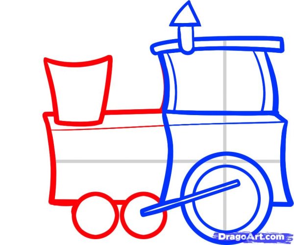 Рисование паровозик с детьми