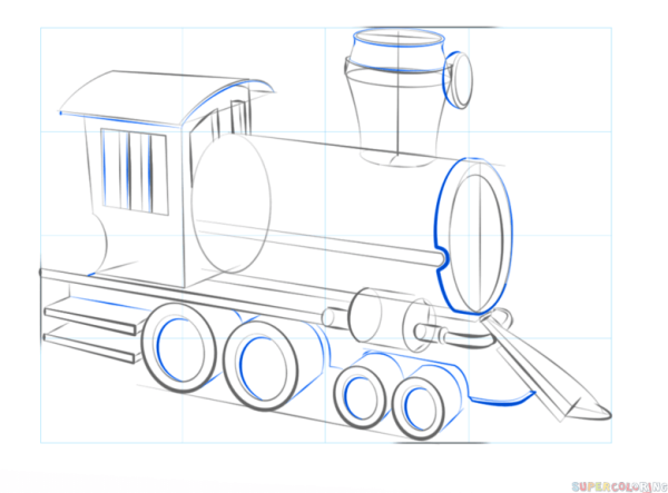 Паровозик для рисования