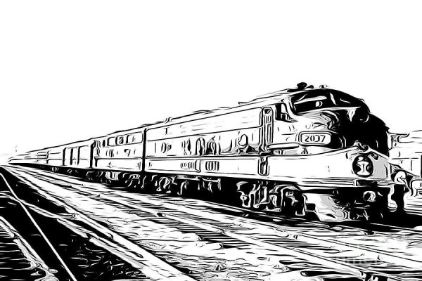 Локомотив рисунок