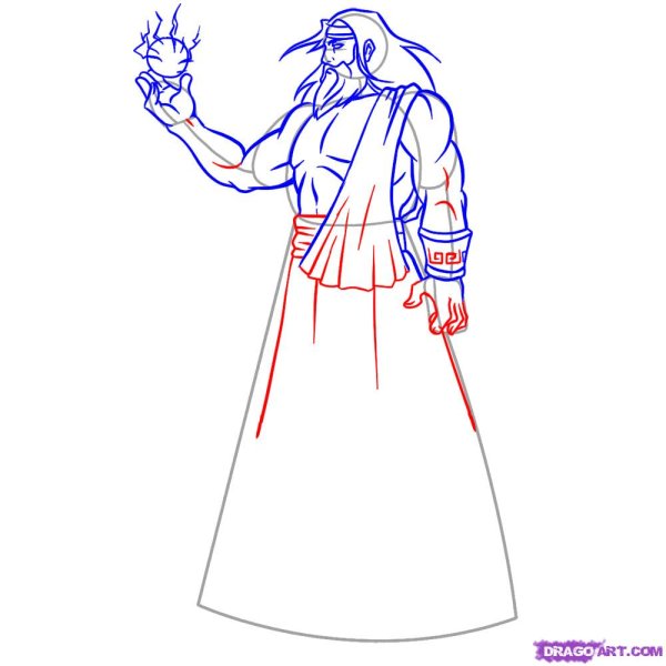 Как нарисовать Зевса