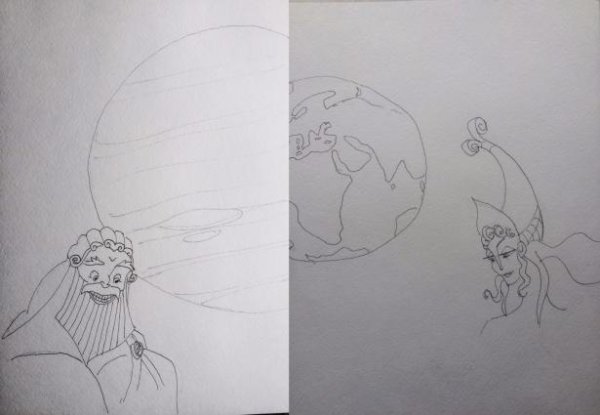 Нарисовать Зевса поэтапно