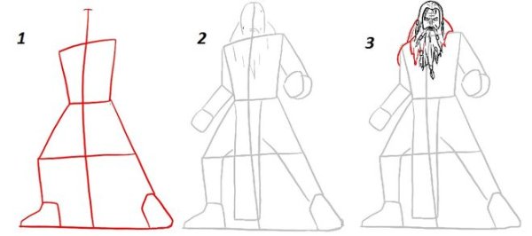Зевс по этапам рисунок