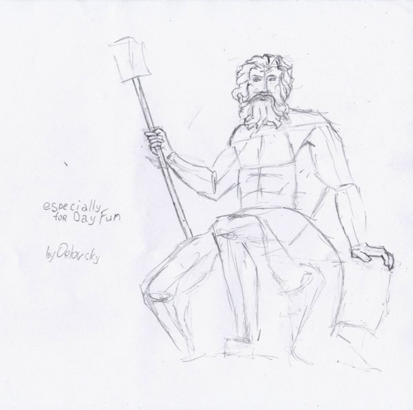 Посейдон рисунок поэтапно