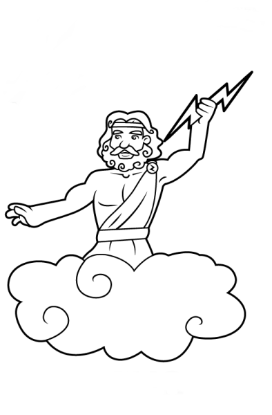 Мифы древней Греции рисунки Зевс