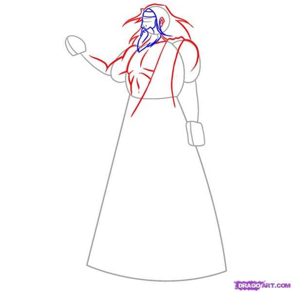 Разукрашка Бог Зевс