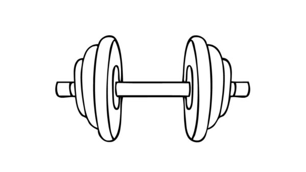 Трафарет гантели