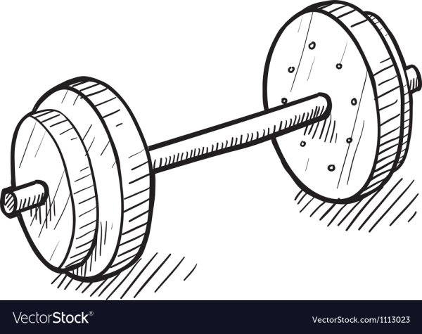 Гантели раскраска