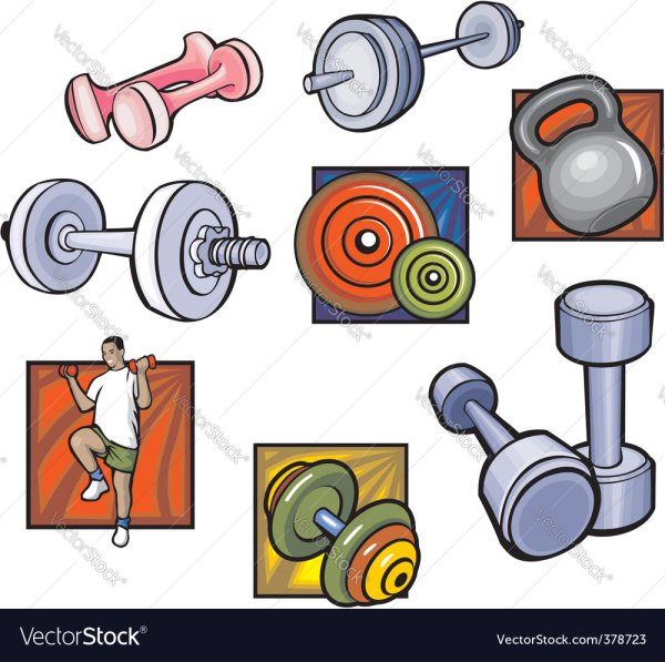 Трафарет гантели для детей