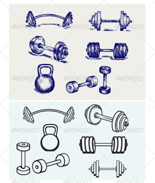 Штанга раскраска для детей