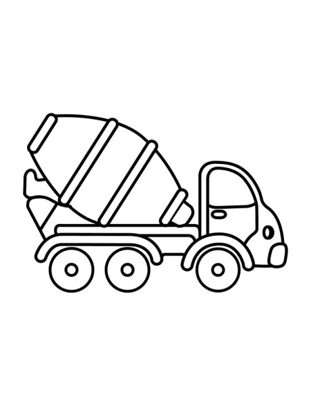 Раскраска машинки бетономешалка