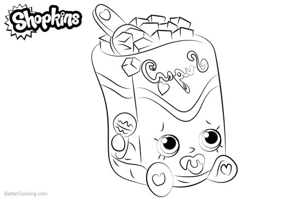Раскраска для девочек Шопкинс бургер