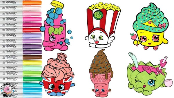 Рисунки Шопкинс поэтапно