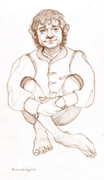 Хоббит Бильбо Бэггинс иллюстрация