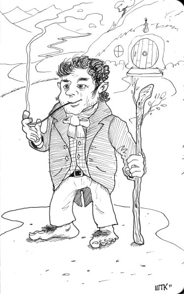 Раскраска Хоббит Бильбо