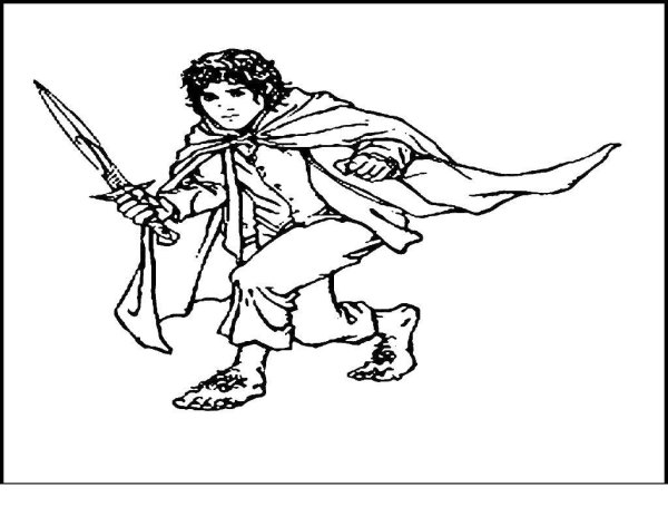 Раскраска Хоббит Властелин колец Фродо