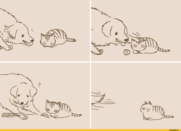 Комикс собаки кровать