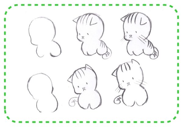 Поэтапное рисование маленького ребенка