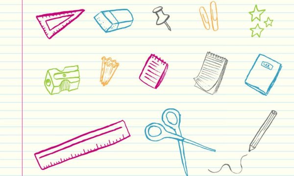 Схематический рисунок канцелярия