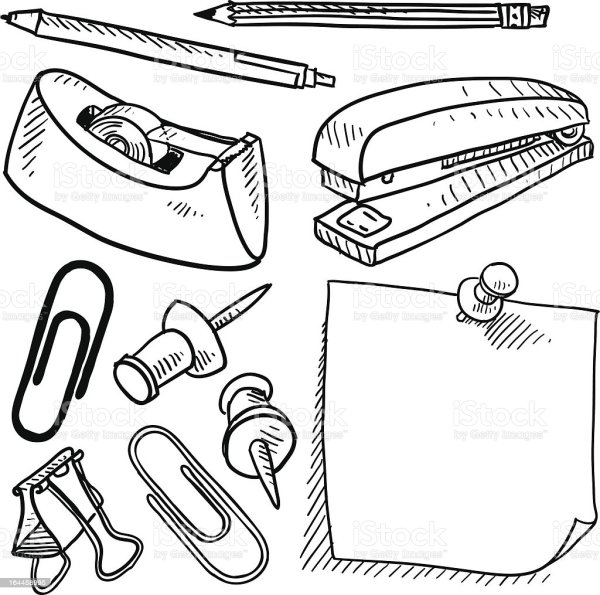 Канцелярские принадлежности Наброски