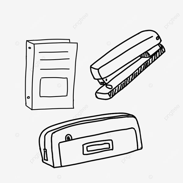 Нарисовать канцелярию а что куда нажимать