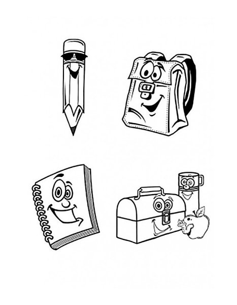 Школьные принадлежности рисунок