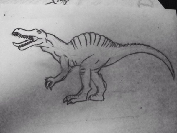 Спинозавр карандашом