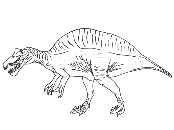 Спинозавр карандашом