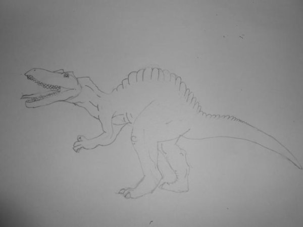 Спинозавр срисовать