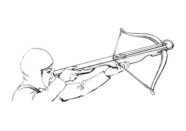 Арбалет раскраска