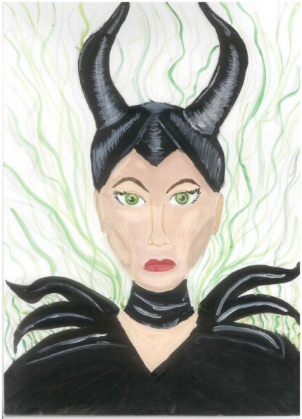 Малефисента рисунок поэтапно