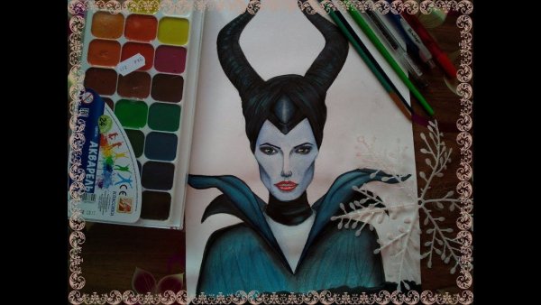 Малефисента нарисовать в Procreate