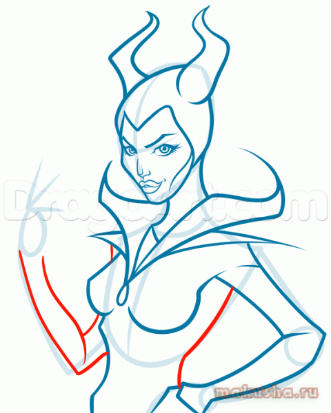 Рисование Малефисента ребенку