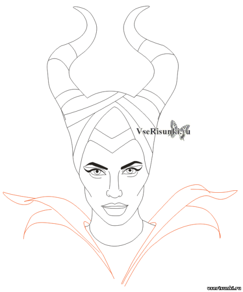 Малефисента карандашом