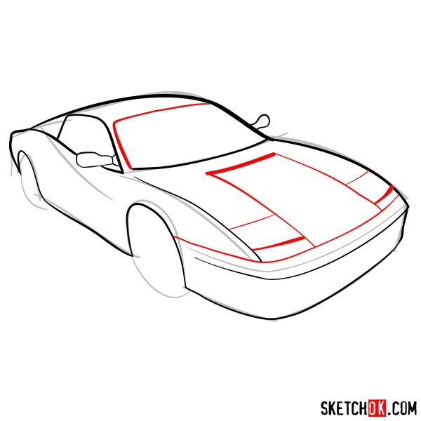 Феррари рисунок поэтапно