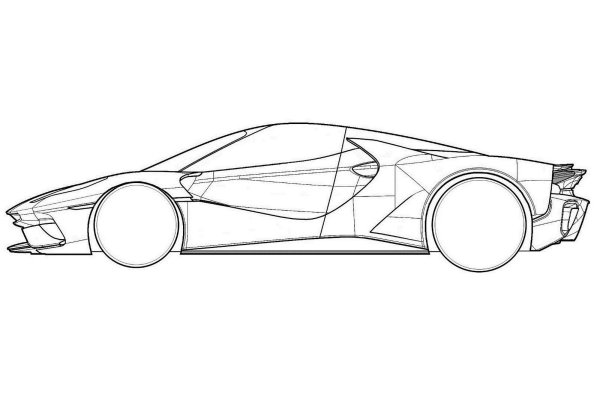 Ferrari рисунок карандашом