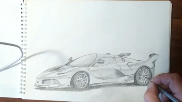 Ferrari FXX K нарисовать поэтапно