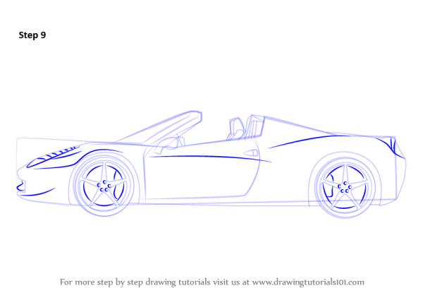 How to draw a Ferrari easy
