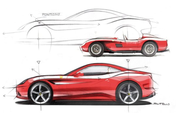 Феррари Калифорния чертеж