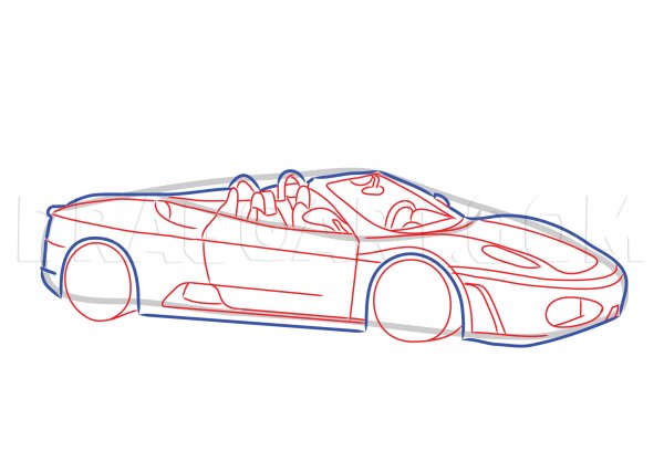 Пошаговое рисование Феррари