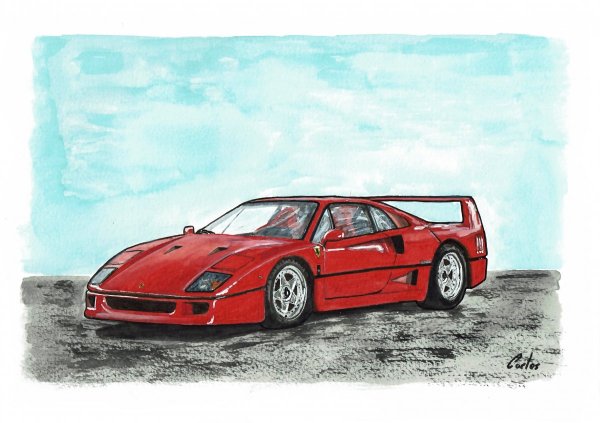 Феррари ф40 рисунок