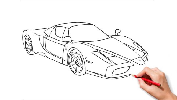 Как нарисовать машину Феррари легко