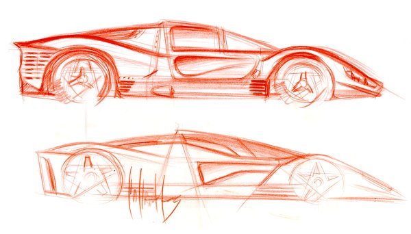 Гоночные машины Наброски