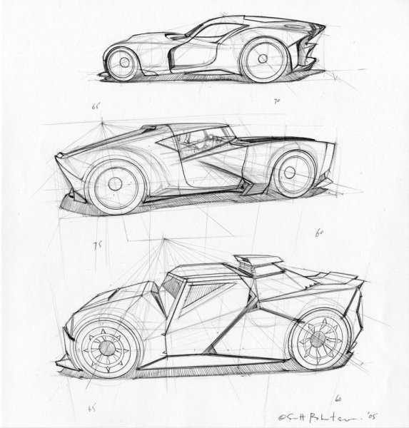 Эскиз автомобиля будущего