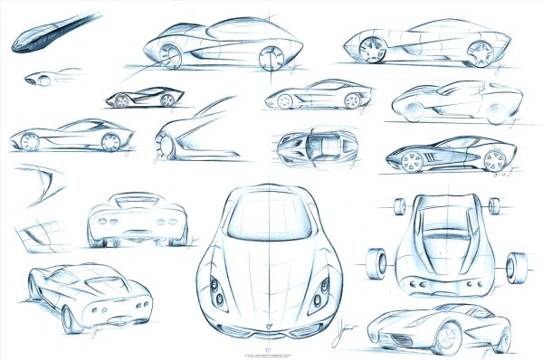 Скетч автомобиля