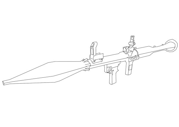 Раскраска оружие РПГ
