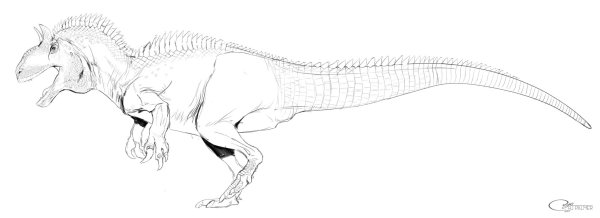 Аллозавр карандашом