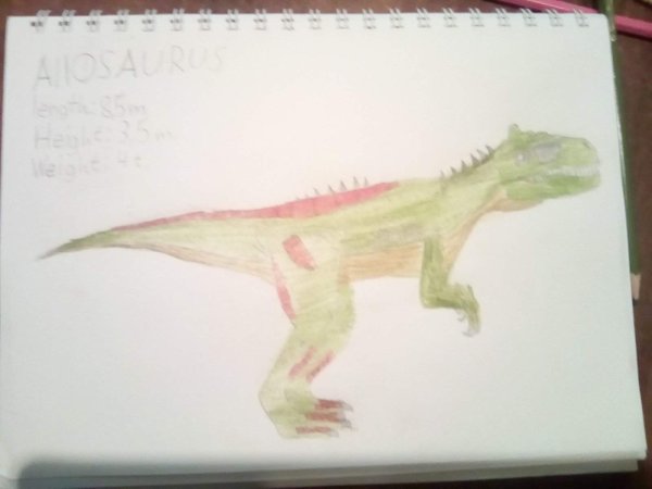 Аллозавр как нарисовать