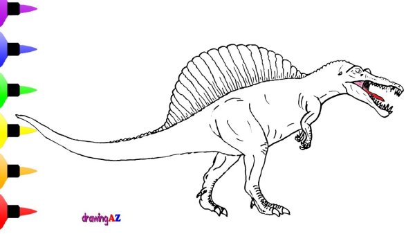 Спинозавр для срисовки