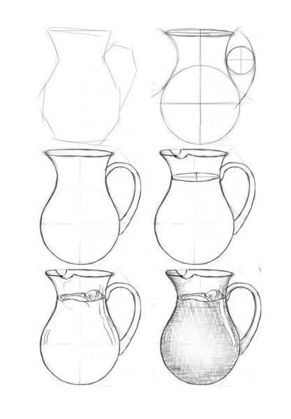 Кувшин карандашом