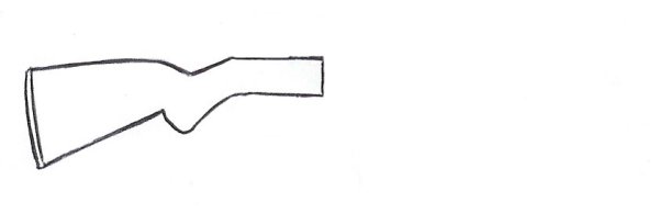 Автомат ППШ рисовать